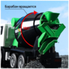 Радиоуправляемая бетономешалка HUI NA TOYS 2WD RTR масштаб 1:18 2.4G - HN1557