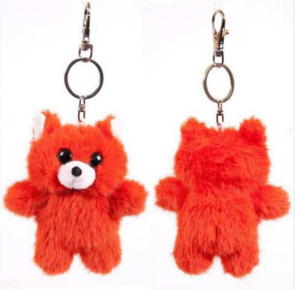 Мягкая игрушка-брелок Junfa Toys Флэтси Мини Лиса с подвесом, 9,5 см - M5074