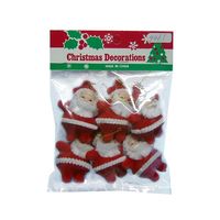 Украшение Snowmen *Санта Клаус* флокированное (6 штук) - Е94343