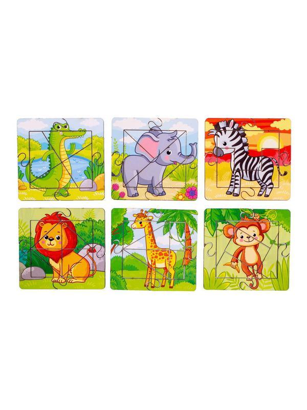 Головоломка пазл Woodlandtoys Собирай-ка.Африка 12*12*2 см - 169103