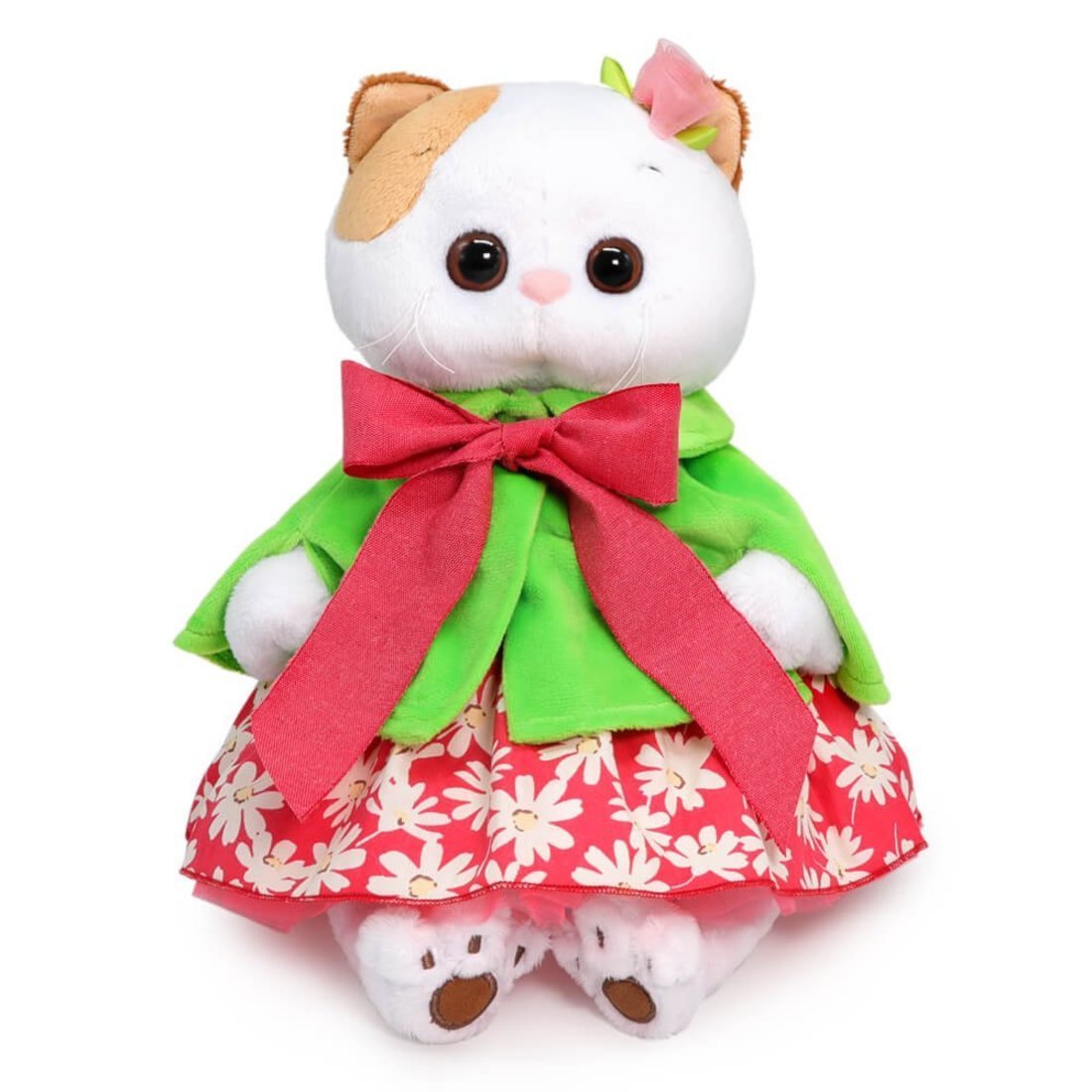 Мягкая игрушка Budi Basa Кошечка Ли-Ли в зеленом пончо 24 см - LK24-075