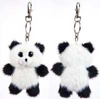Мягкая игрушка-брелок Junfa Toys Флэтси Мини Панда с подвесом, 9,5 см - M5079