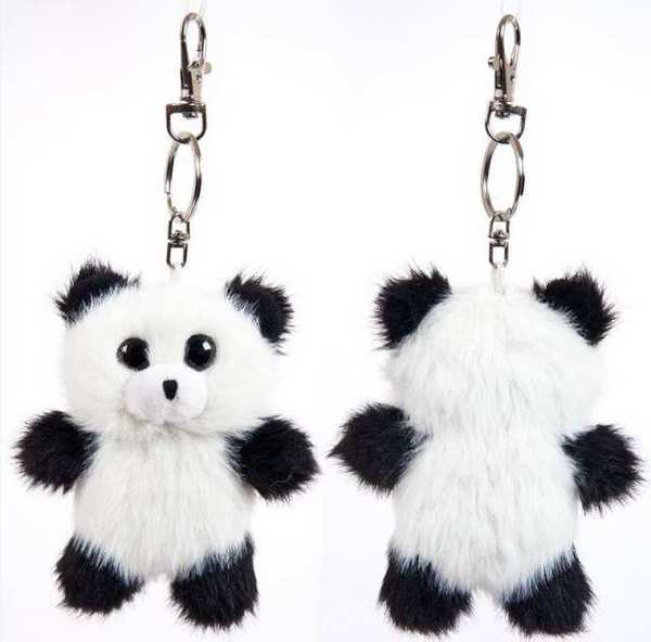 Мягкая игрушка-брелок Junfa Toys Флэтси Мини Панда с подвесом, 9,5 см - M5079