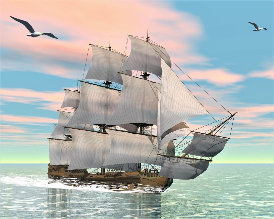Алмазная мозаика Рыжий Кот Морское путешествие, 20х20 см - AS20048