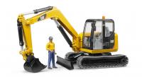 Мини Экскаватор Cat с рабочим - 02-466