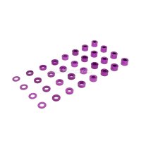 Шайбы 0.5 | 1.0 | 1.5 | 2.0 | 2.5 | 3.0 | 3.5 | 4.0mm 1|10 RC Racing CarAlloy Washer Set - Purple - SWS-3345070_p