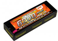 Аккумулятор Tenshock Hardcase 7.4v 6200mAh 65C with Deans to Banana Connector - TSPW-H62|65|22