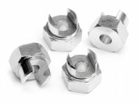 ALLOY HEX HUB SILVER-MINIZILLA - HPI-HB70450