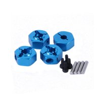 Алюминиевые шестигранники для крепления колес Alloy Wheel Adapter Set (BU) for All Tamiya 1|10 Car - WA-017BU