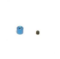 Aluminium Stopers, Blue (6 pcs with M3 set screws) - GSC-S01210BL
