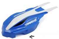 Корпус квадрокоптера Traxxas ATON синий, передняя часть - TRA7912