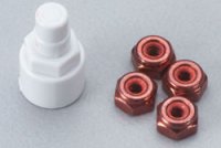 Алюминиевые красные самоконтрящиеся гайки для колес - MZW13R