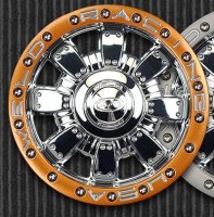Диски колесные (Трак 1|8) - 40 Series | HEX23mm | HD Commando Beadlock Chrome|Gold | 2шт - PL2680-01