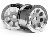Диски колесные (ТРАК 1|8) - MAG-8  MATTE CHROME (83X56mm | HEX17mm) 2шт - HPI-3188