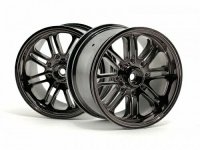 Диски трак 1|8 - 8 SPOKE BLACK CHROME (83x56MM | HEX14) 2шт замена #3138 - HPI-3173