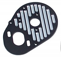 FT Milled Motor Plate, black - AS1778