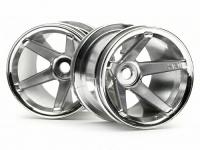 Диски трак 1|10 - SUPER STAR MT (CHROME| REAR|DEEP OFFSET) 2шт - HPI-2160