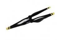 Пропеллеры 1345 черные (желтые полосы) - dji-1345ppl-black-yellow