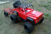 Радиоуправляемый монстр ApexHobby Mega Jeep Red 4WD RTR масштаб 1:10 2.4G - AP14R