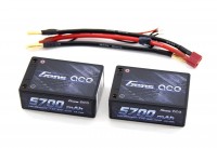 Аккумулятор Li-Po - 7.4В 5700мАч 50C Pro Racing (2S, Saddle) - GA-B-50C-5700-2S3P-Saddle-26