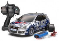 Модель раллийного автомобиля Tamiya Golf GTI Cup 4WD RTR масштаб 1:10 27Mhz - RC9824