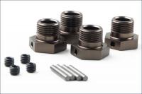 Алюминиевый колёсный шестигранник 17мм  (Gunmetal|4pcs) - IFW107GM