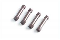 Aluminum Wing Stay Collar (Gunmetal/4pcs - IFW402B
