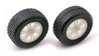Колеса в сборе - 1|18 Narrow Spoked , white (2шт) - AS21253