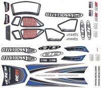 Наклейки кузова - RC8T RTR body wrap (blue) - AS89397