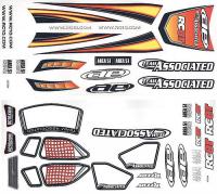 Наклейки кузова - RC8T RTR body wrap (yellow) - AS89398
