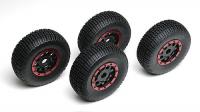 Колеса в сборе SC8 - KMC (black|red) 4шт - AS89421