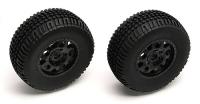 Колеса передние в сборе шорт 1|10 - SC10 black (2шт) - AS9812
