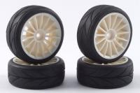 Колеса туринг 1|10 - (15-спиц) 4шт - White - FAST0082W