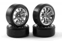 Колеса дрифт 1|10 - (10Spoke) 4шт - Chrome - FAST0090C