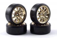 Колеса дрифт 1|10 - (10-спиц) 4шт - Gold - FAST0090G