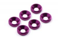 Шайбы конические M3 (6шт) - Purple - FAST140P
