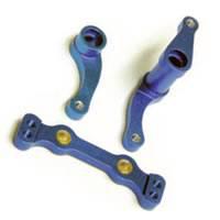 Рулевая в сборе Aluminium w| Bearings for RC10B4|T4|SC10 - Blue - FTRC14