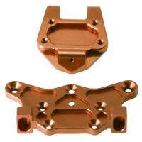 Alum. Top Plate Upper/Lower (Copper): ASSOCIATED RC8 - GH-2472