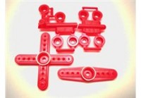 Nylon Servo Horns Futaba, Fluo Red усиленная - GSC-H00710FR