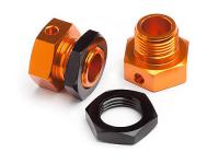 Хабы колесные 17мм (6.7mm) с гайками (Orange|Black) 2компл - HPI-101792