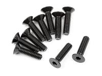 Винты FLAT HEAD M2.5x10mm (HEX SOCKET/10шт) - HPI-107375