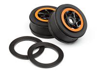 Диски SC 1|8 - AH-64 BLACK|ORANGE (42x83mm) 2шт | Apache C1|SC - HPI-107855