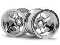 Диски трак 1|10 - SCORCH 6-SPOKE SHINY CHROME (55x50mm) 2шт - HPI-3087