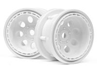 Диски трак 1|10 - ROCK 8 BEAD LOCK WHITE (55x36mm|2шт) - HPI-3211