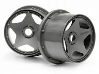 Диски багги 1|5 - задние SUPER STAR GUNMETAL (120x75mm) 2шт - HPI-3227