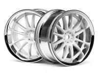 Диски туринг 1|10 - WORK XSA 02C 26mm (CHROME|WHITE | вынос 3mm) 2шт - HPI-3283