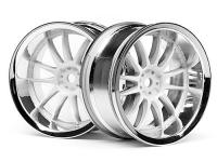 Диски туринг 1|10 - WORK XSA 02C (26mm CHROME|WHITE| вынос 6mm) 2шт - HPI-3284