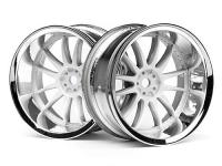Диски 1|10 - WORK XSA 02C 26mm CHROME|WHITE (вынос 9mm) 2шт - HPI-3285