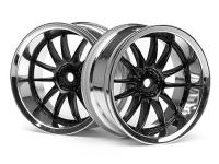 Диски 1|10 - WORK XSA 02C 26mm (вынос 6mm) 2шт | CHROME-BLACK - HPI-3287