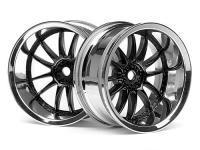 Диски туринг 1|10 - WORK XSA 02C 26mm CHROME|BLACK (вынос 9mm) 2шт - HPI-3288